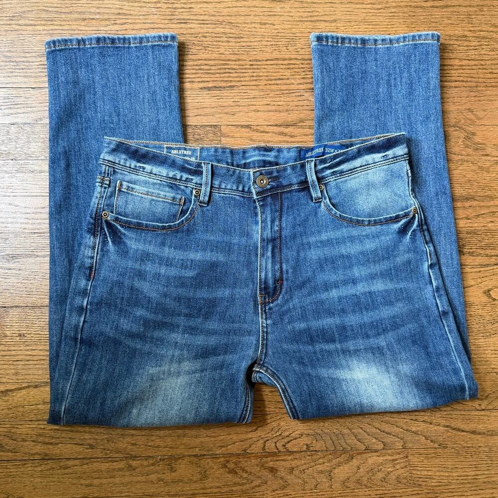 AbleTree Regular Straight Fit Men's Medium Wash Jeans Size 32x27